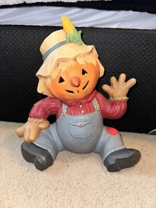 Vintage Gare Inc Vogelscheuche Kürbis 1981 Halloween Keramik handbemalt - Bild 1 von 2