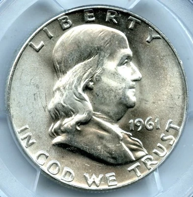 1961-D Franklin Half Dollar, PCGS MS64FBL - Image 1 of 3