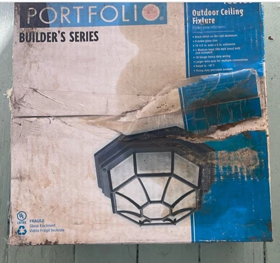 Accesorio de techo exterior Portfolio negro de 10,5" de diámetro.  Telaraña.  #155815 Foto 1 de 2