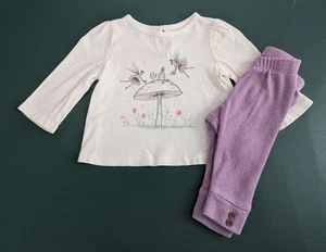 2 pezzi Baby Gap taglia: 3-6 mesi fate L/S top e pantaloni a costine viola Gymboree - Foto 1 di 15