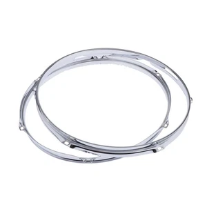 CHROME Snare Drum Hoops 14" 6 Ear/Hole/Lug, Zinc Alloy - Picture 1 of 5