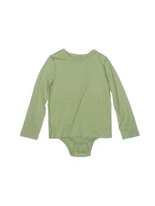 Cat & Jack Girls Green Long Sleeve Bodysuit 7 - Picture 1 of 2