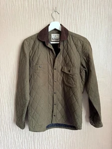 Barbour men Morestone olive quilt overshirt size xs - Picture 1 of 6
