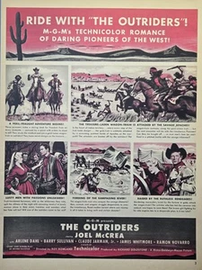 The Outriders Joel McCrea Daring Pioneers of the West Vintage Print Ad 1950 - Bild 1 von 4