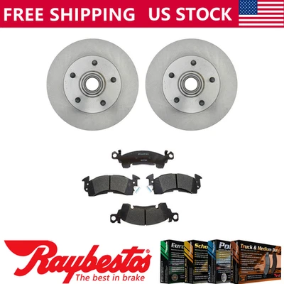 Kit delantero rotor de freno y buje y pastillas de freno de cerámica para Oldsmobile Cutlass 1967 Foto 1 de 4