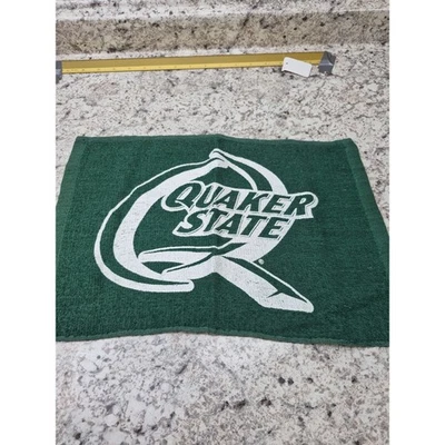 Quaker State Green Towel Logo Car Wash Garage Home Decor - Image 1 of 2