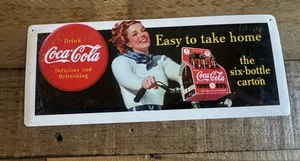 1940 Coca-Cola horizontales Karton Poster - 10,5-4,25 Zoll - Bild 1 von 9