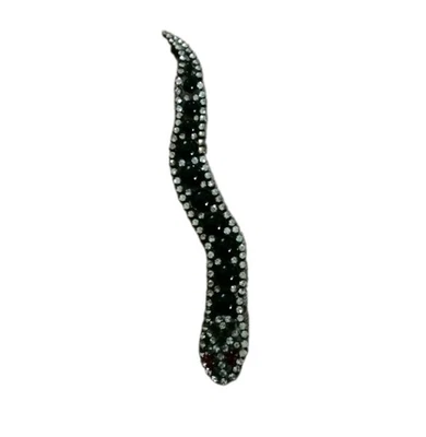 Butler And Wilson Onyx Black Crystal Snake Brooch Pin in original box  - Image 1 of 4