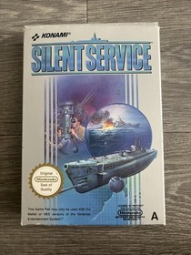Konami Silent Service (NES) Complete w/ Box & Manual 1990 Submarine Simulation