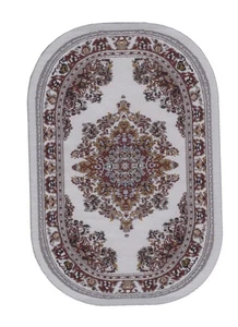 Cream Small Oval Carpet for 12th Scale Dolls House - Picture 1 of 1
