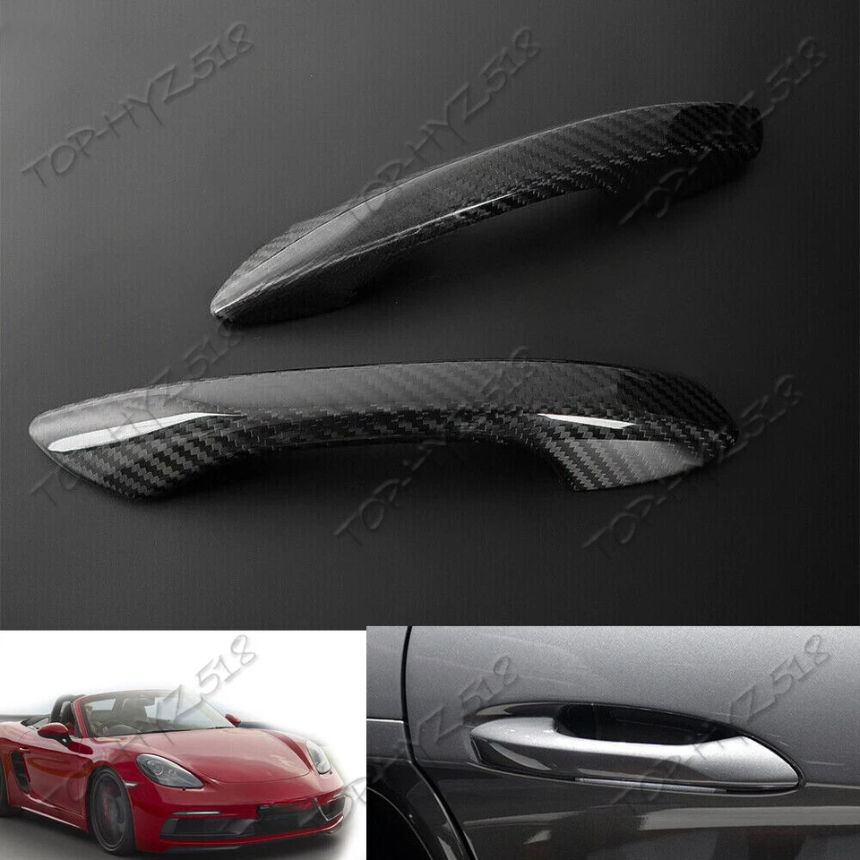 PARA 2016-2021 Porsche 718 Boxster cabo texturizado de fibra de carbono real 2 peças - Imagem 1 de 4