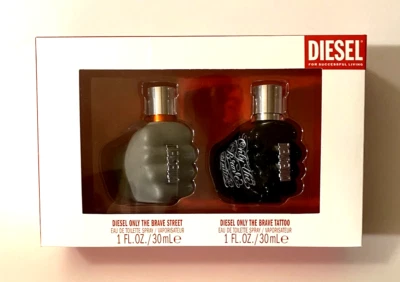 Diesel Only the Brave Street & Tattoo EDT Spray Set de Regalo 1 fl oz cada uno Sellado Nuevo Foto 1 de 4