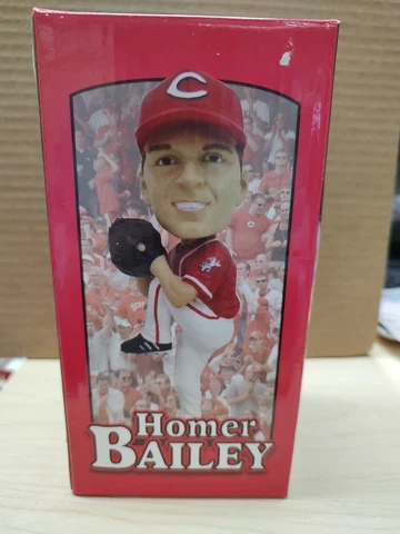Cincinnati Reds Homer Bailey Bobblehead w/Original Box, Impact Direct, Kahn's Cover