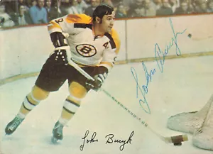 Boston Bruins John Bucyk Hockey Player Autograph Postcard - Picture 1 of 2
