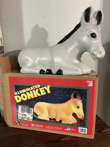 General Foam Blow Mold Donkey Christmas Nativity Lighted Vintage USA Made 1368 - Picture 1 of 10