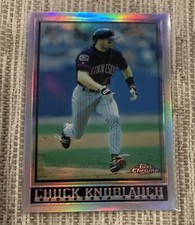 1998 Topps Chrome Chuck Knoblauch Refractor #309 Minnesota Twins