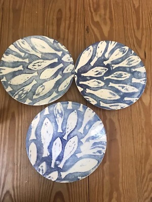 NUEVO VIETRI Escuela de Pescado Ensalada Juego de 4 Platos Foto 1 de 3