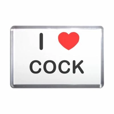 BADGEBEAST Cock I Love Heart Plastic Fridge Magnet (S, M, L, XL)