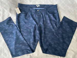 PETER MILLAR CROWN SPORT NAVY Blue NEW MEN’S Fitted CASUAL PANTS SIZE 35/30