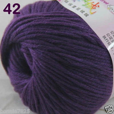 Sale 1 Skein x50g Baby Cashmere Silk Wool Children hand knitting Crochet Yarn 42 - Image 1 of 4