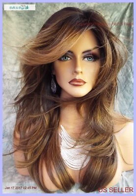 Pelucas Angelica PM por Noriko (mono parcial) MARRÓN LR Nuevas Lindas AUTÉNTICAS Foto 1 de 4