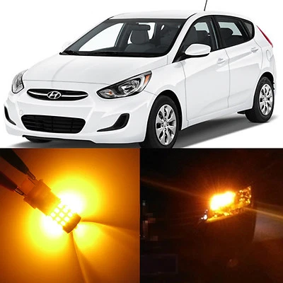 Alla Lighting Front Turn Signal Lights 2357NA Amber LED Bulbs for Hyundai Accent - Image 1 of 4