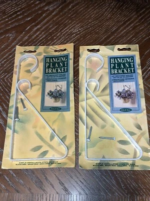 AmerTac Lote de 2, Branco, 9" Suportes de Plantas Suspensos com Parafusos de Montagem - Imagem 1 de 4