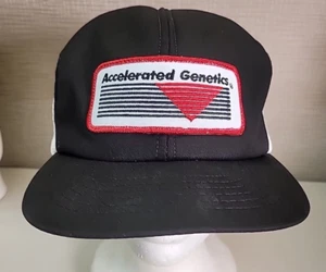Vintage Accelerated Genetic Patch Snapback Farmer Trucker Hat Cap - Picture 1 of 7