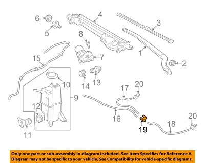 丰田原始设备制造商 08-23 卡罗拉 Wiper 洗衣机组件止回阀 8532128020 — 第 1/2 张图片