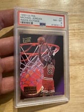 Michael Jordan PSA 8 Fleer Ultra Collector Inside Outside Last Dance 1993 Insert