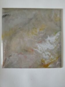 Multicolor Marble Plastic Tile 4 1/4" wall bathroom kitchen polystyrene Vntg NOS