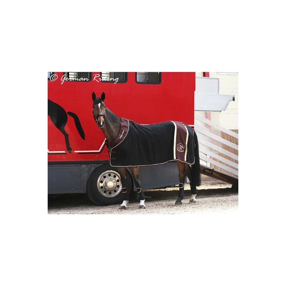 Abschwitzdecke "Exclusive Collection" Gold Edition schwarz-braun 125 cm (HL) - Bild 1 von 1