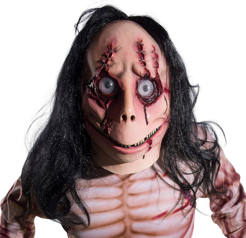 Screen Stalker Mask Creepypasta Fancy Dress Up Halloween Adult Costume Accessory - Image 1 of 1