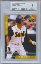 2010 JACKSONVILLE SUNS GIANCARLO STANTON GRANDSTAND #28 BGS 9 MINT