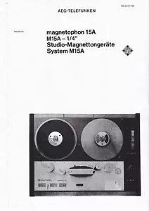 Manual de servicio instrucciones para telefuncas magnetófono M 15 A, M15A-1/4, (500 pages) - Imagen 1 de 1