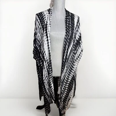 Bufanda de natación multiusos Michael Stars, envoltura, chal, pareo.  Blanco y negro Foto 1 de 3