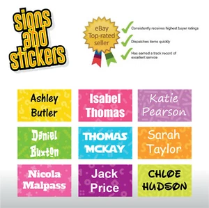 50 pegatinas personalizadas con nombre para niños, súper fuertes. - Imagen 1 de 2