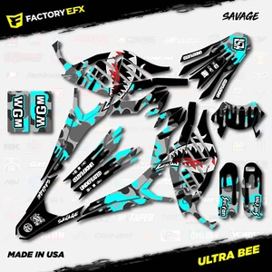 Gray Cyan Savage Racing Camo Graphic kit fits Sur-Ron Ultra Bee All Years Surron - Picture 1 of 2