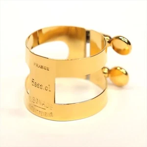 2253U D.BONADE Bass Clarinet Ligature Reverse Tightening Gold Plated Finish - Picture 1 of 6