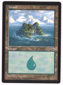 MTG Portal POR Island #200 Vintage Eric Peterson Artwork Waterfall Unplayed - Picture 1 of 2