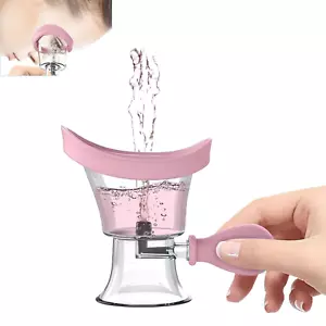 Eye Wash Cup Portable Eye Cleaner Kit Silicone Manual Air Pressure Eye Flush Rin - Picture 1 of 12