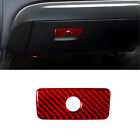 For Dodge Durango Red Carbon Fiber Interior Glove Box Handle Cover Trim