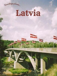 Postcard Greetings from Latvia Sigulda - Gauja Bridge Unused MINT - Picture 1 of 1