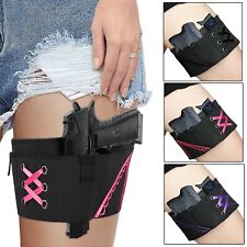 Tactical Women's Leg Thigh Gun Holster for Revolver Pistol Mag Concealed Carry