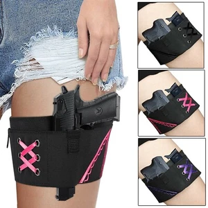 Tactical Women's Leg Thigh Gun Holster for Revolver Pistol Mag Concealed Carry - Picture 1 of 23