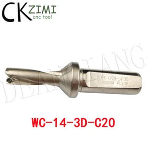 WC-C20-3D-14 WC03 CNC U Drill/Indexable Drill Bit ΦWC-14-3D-C20,For WCMT030208 - Imagen 1 de 5