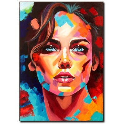 ORIGINAL Acryl Bild Gemälde Frau Abstrakt Malerei Kunst Modern Erotik HANDGEMALT - Bild 1 von 4