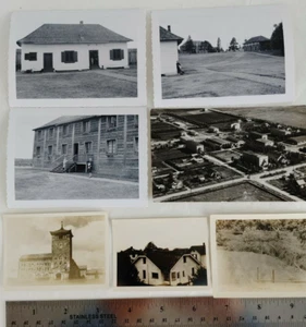Vintage Photos Snapshots Town Buildings Lot of 7 B&W Canada Estate #17263 - Picture 1 of 11