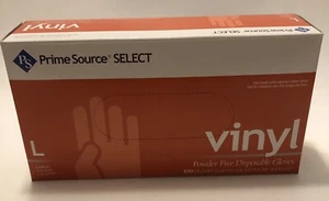 Prime Source LARGE Powder Free Vinyl Gloves 100 ct - Picture 1 of 4