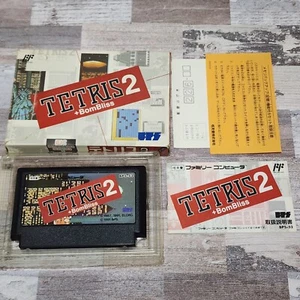 Tetris 2 + BomBliss for Nintendo Famicom Japanese Complete CIB Tested  - Picture 1 of 14